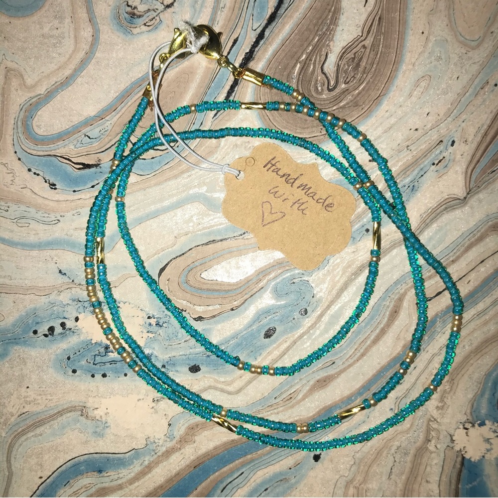 Turquoise Beaded Mask Chain